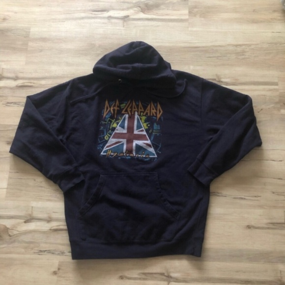 Mens Def Leopard Lightweight Hoodie - Picture 1 of 4